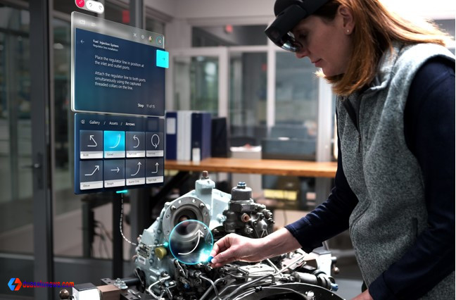 Dynamics 365 Guides digunakan untuk panduan kerja teknisi industri berbasis mixed reality