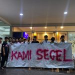 aksi boikot mahasiswa Sultra di Jakarta di Kantor Penghubung Pemprov