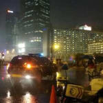 Hujan ringan tahun baru Jakarta di malam pergantian 2026