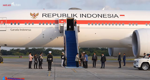 Prabowo Tiba di Indonesia Usai Lawatan Luar Negeri