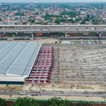 Konstruksi LRT Jakarta Fase 1B Velodrome–Manggarai