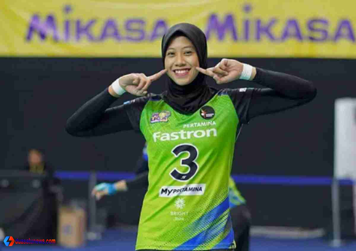 Megawati Hangestri Jakarta Pertamina saat pertandingan liga voli
