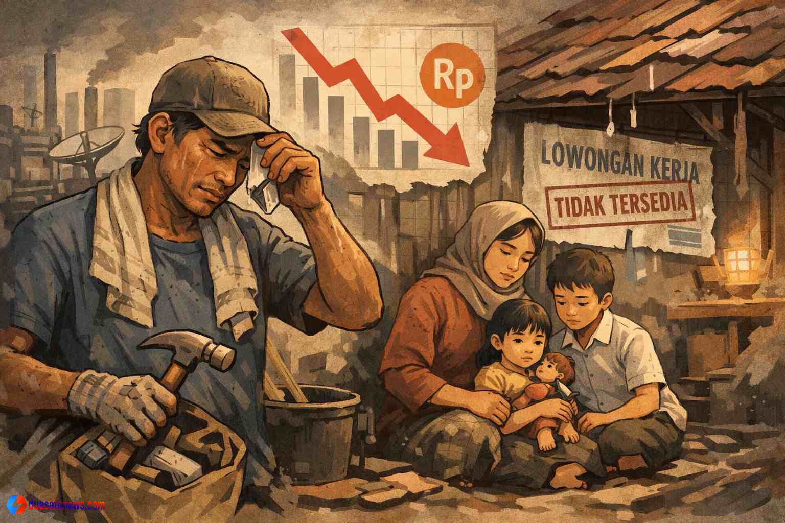 ayah berjuang menghidupi keluarga di tengah keterbatasan ekonomi