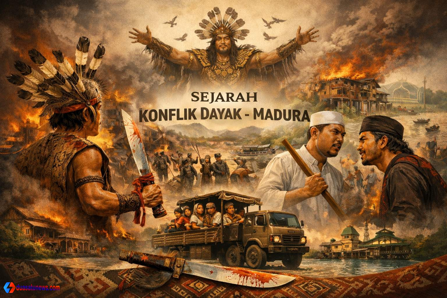 sejarah konflik Kalimantan dalam ilustrasi Tragedi Sampit dan Sambas