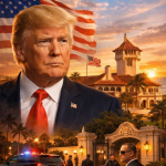 Ilustrasi pria bersenjata terobos Mar-a-Lago kediaman Donald Trump di Florida