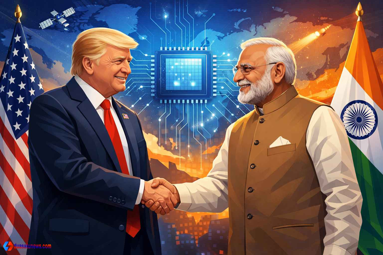 India bergabung Pax Silica melalui kerja sama strategis Amerika Serikat dan India