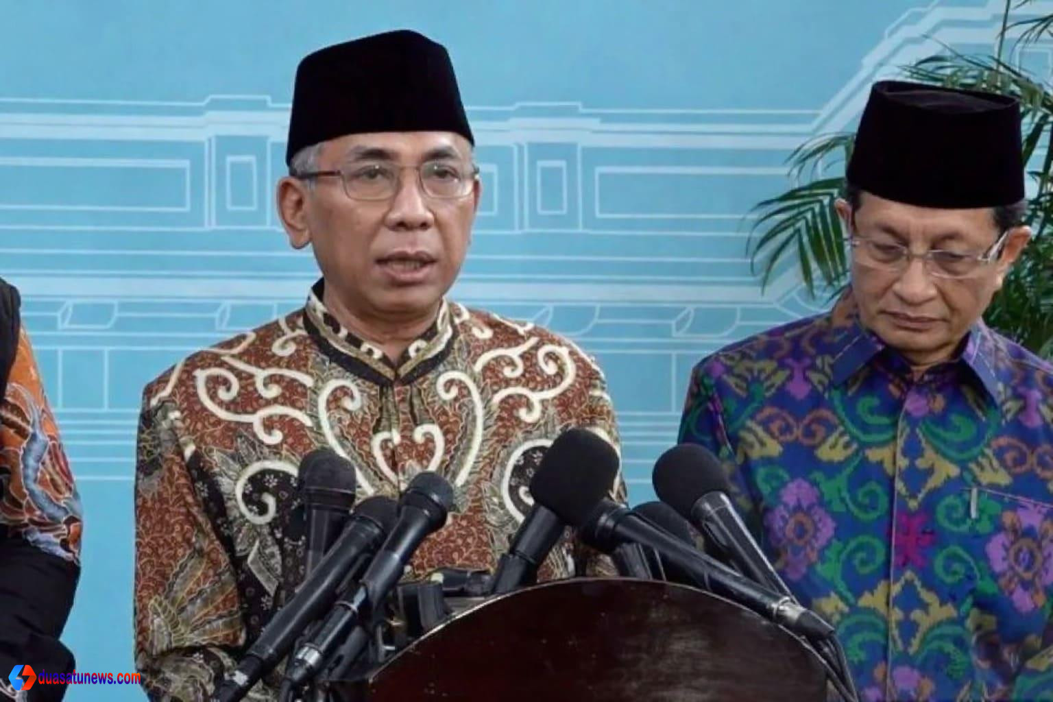 Gus Yahya membahas Palestina saat memberikan keterangan pers