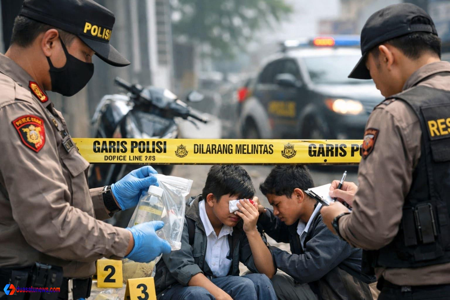 Penyiraman air keras pelajar di Cempaka Putih Jakarta Pusat