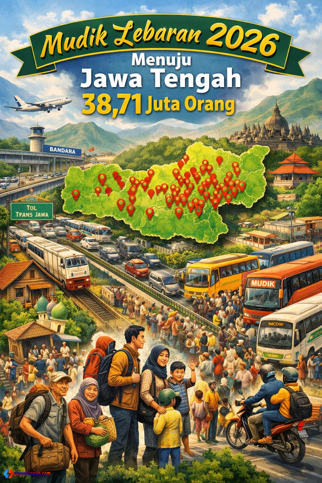 Mudik 2026 Jawa Tengah Jadi Simpul Terpadat Nasional