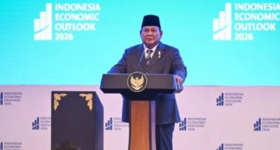 Swasembada pangan Prabowo disampaikan saat pidato di Indonesia Economic Outlook 2026