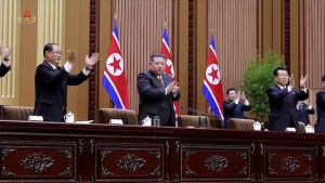 Kim Jong Un Komisi Urusan Negara dalam sidang parlemen Korea Utara