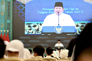 Prabowo kerukunan bangsa dalam peringatan Nuzulul Quran di Istana Negara