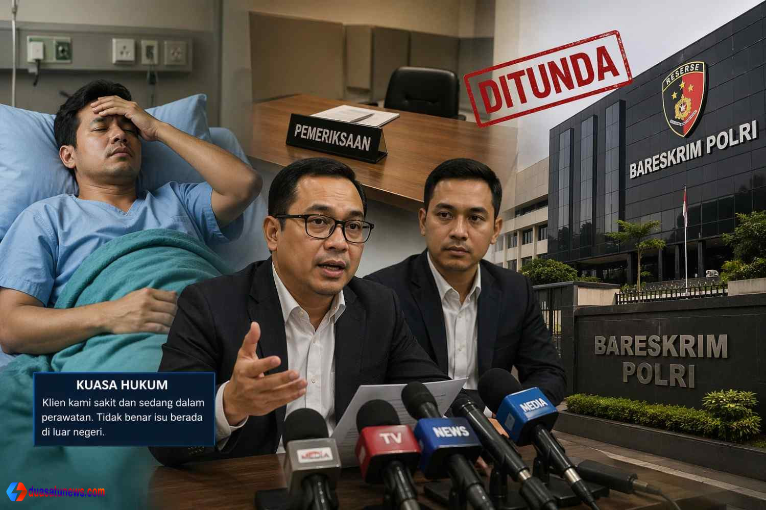 ilustrasi klien sakit tidak hadir pemeriksaan saat proses hukum