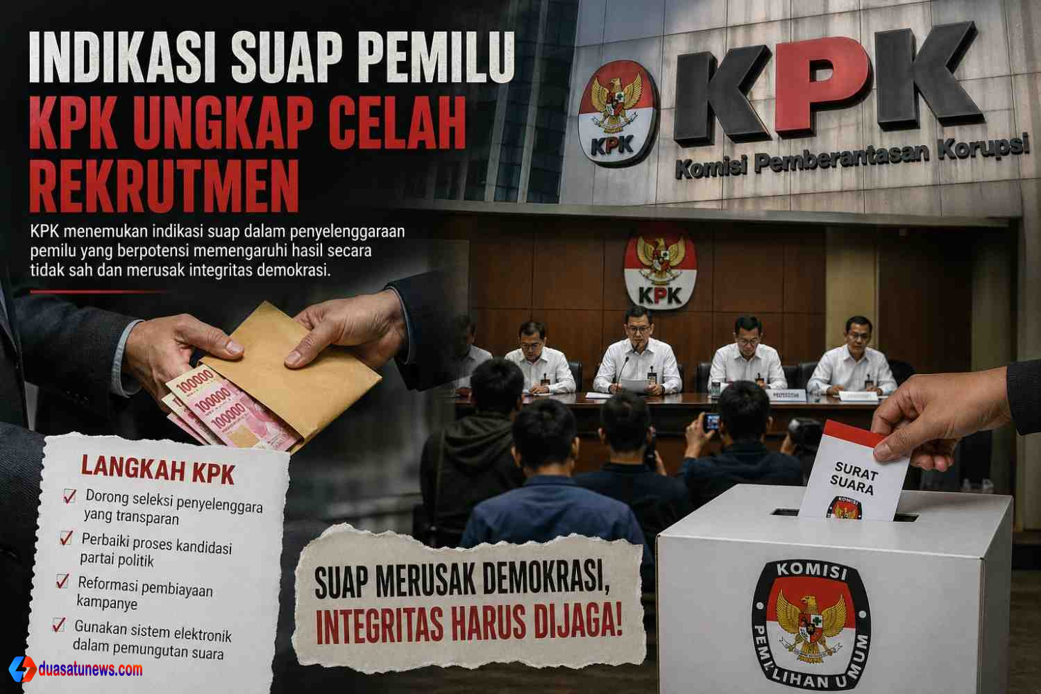 indikasi suap pemilu oleh KPK dalam penyelenggaraan pemilu Indonesia