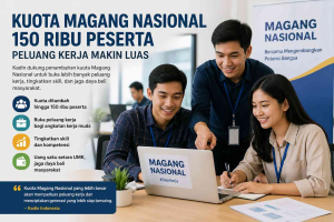 kuota magang nasional 150 ribu peserta membuka peluang kerja dan meningkatkan skill tenaga kerja muda Indonesia
