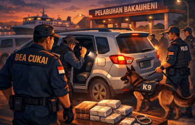 ilustrasi operasi gabungan gagalkan penyelundupan sabu bakauheni