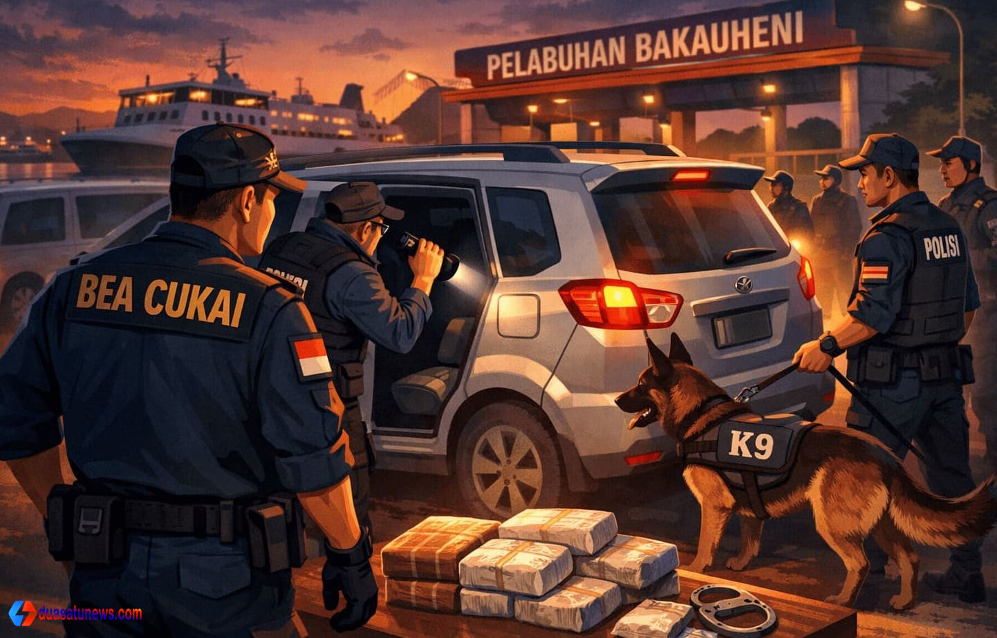 ilustrasi operasi gabungan gagalkan penyelundupan sabu bakauheni