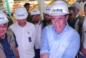 Mentan Amran meninjau stok beras Sulsel di gudang Bulog