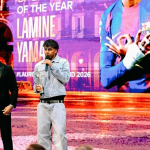 amine Yamal Laureus 2026 menerima penghargaan di Madrid