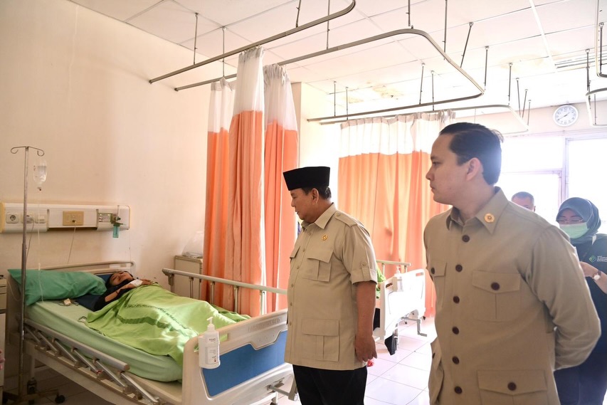 Prabowo jenguk korban tabrakan kereta di RSUD Bekasi
