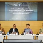 Workshop mengenai penguatan sains dan teknologi dalam menghadapi disrupsi global, dengan fokus pada manajemen krisis dan transformasi struktural, yang diadakan di Jakarta pada 23 April 2026, dengan pembicara Dr. Caasan Abidin, J.S. Brian Yuliarto, dan Profesor Takayoshi Watanabe