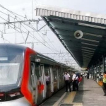 uji coba KRL Bekasi Cikarang di lintas rel kereta