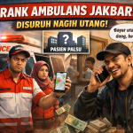 prank ambulans Jakbar oleh debt collector dengan modus order fiktif merugikan kru medis