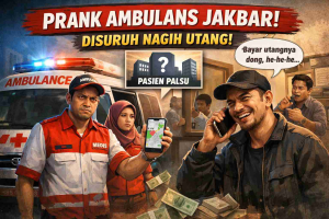 prank ambulans Jakbar oleh debt collector dengan modus order fiktif merugikan kru medis