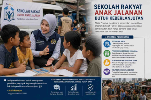 Sekolah Rakyat anak jalanan dengan pendampingan pendidikan oleh petugas sosial di Jakarta