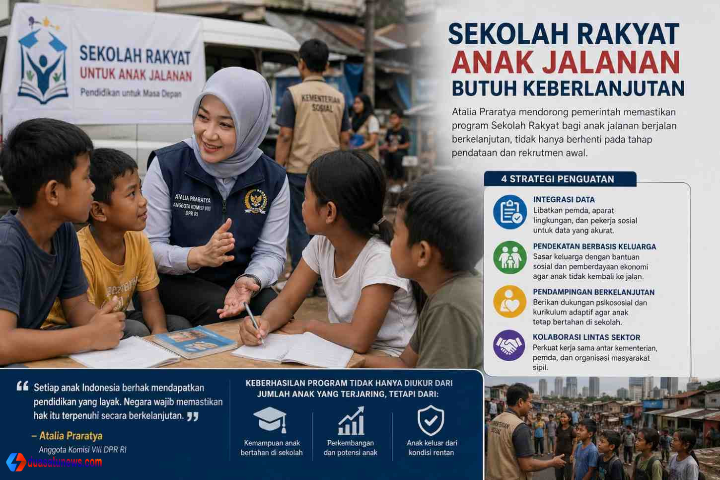 Sekolah Rakyat anak jalanan dengan pendampingan pendidikan oleh petugas sosial di Jakarta