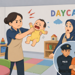 Ilustrasi penganiayaan bayi di daycare Banda Aceh, pengasuh memperlakukan bayi secara kasar terekam CCTV