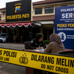 Polisi membuka posko pengaduan kasus kekerasan seksual Ponpes Pati di Mapolresta Pati, Jawa Tengah