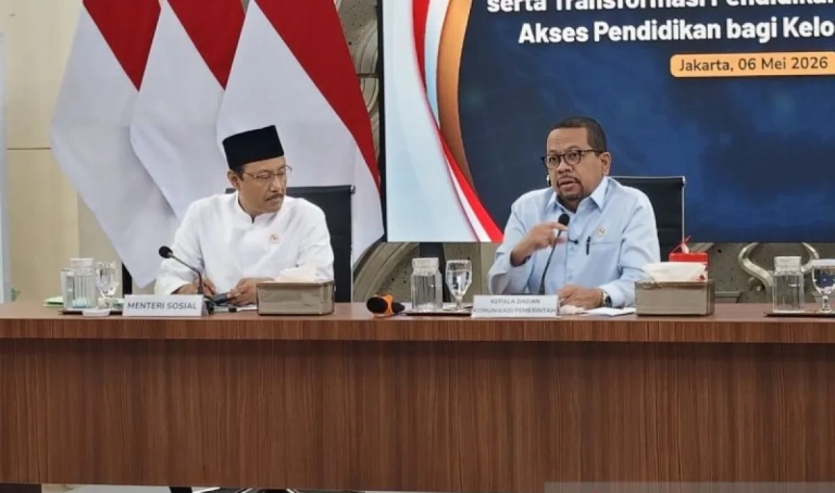 Kepala Bakom RI Muhammad Qodari dalam konferensi pers mengenai penanganan TBC Indonesia 2026 di Jakarta