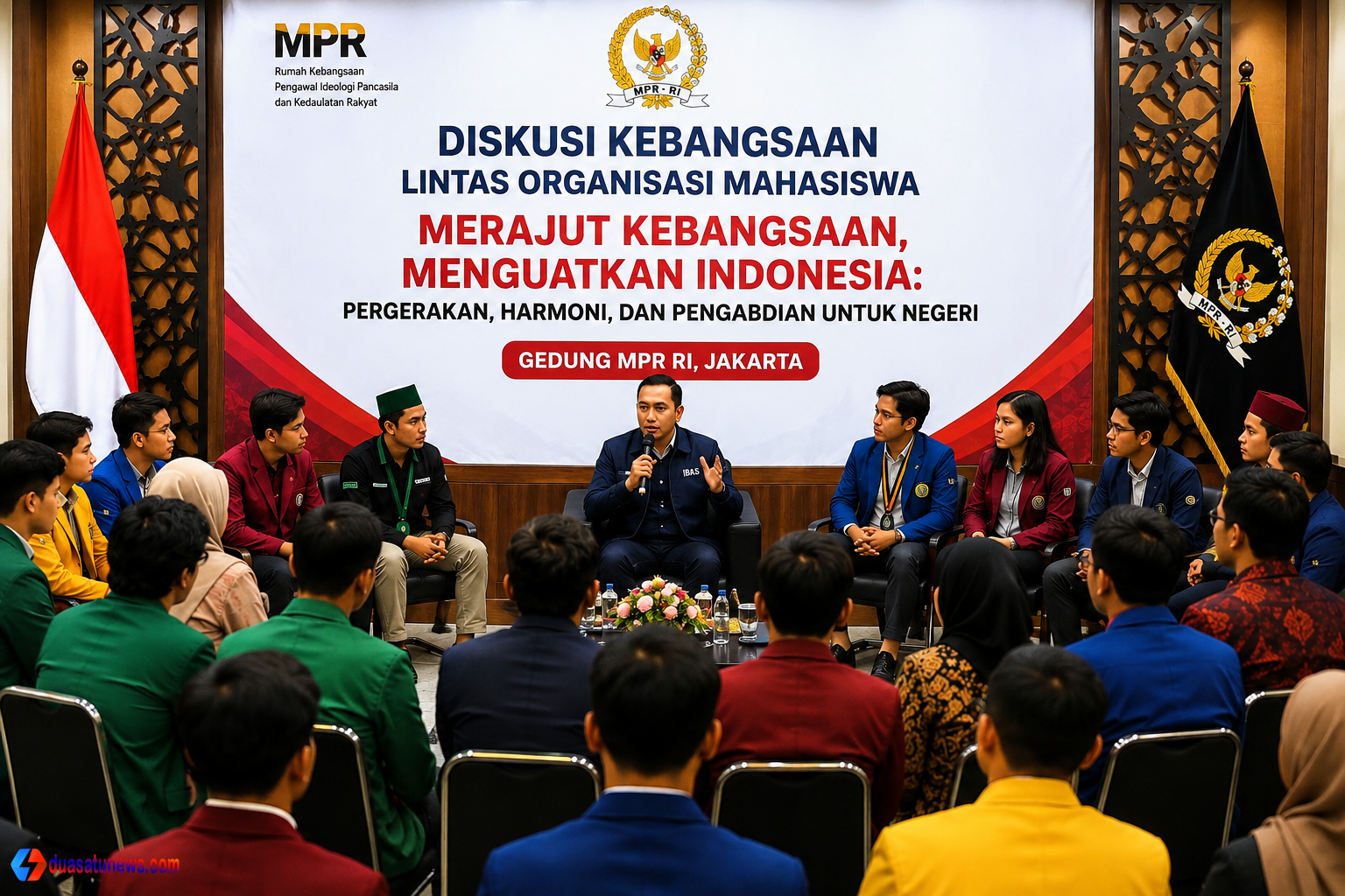 “Generasi muda penentu masa depan Indonesia dalam diskusi kebangsaan mahasiswa di MPR RI”