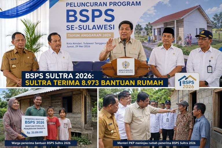 BSPS Sultra 2026 diluncurkan di Kendari dengan kuota 8.973 bantuan rumah