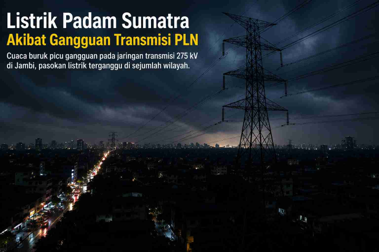listrik padam Sumatra akibat gangguan transmisi PLN