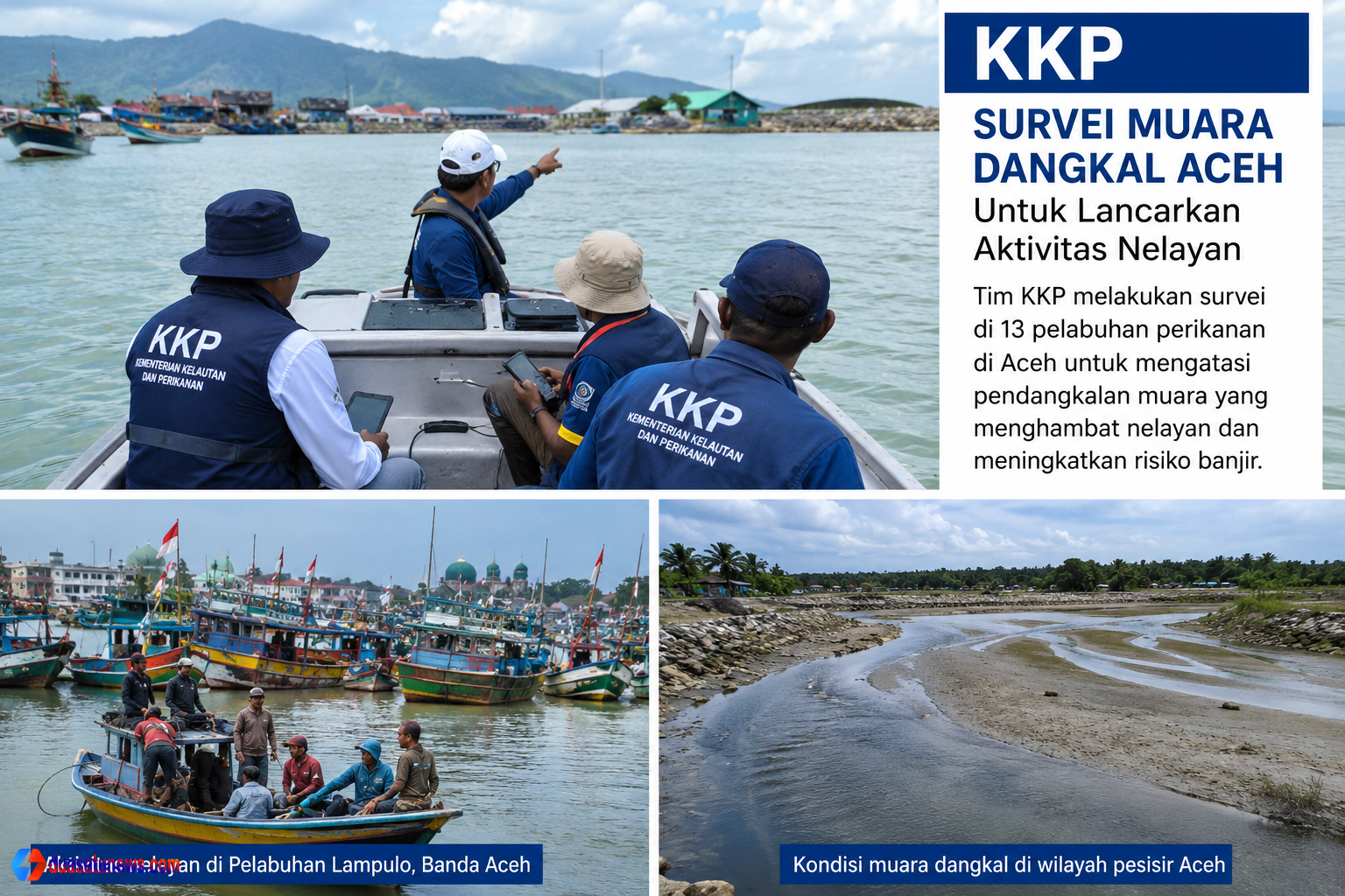 Tim KKP survei muara dangkal Aceh untuk memperlancar aktivitas nelayan dan mengurangi risiko banjir di wilayah pesisir.