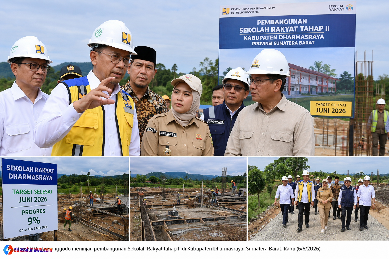 Menteri PU meninjau pembangunan Sekolah Rakyat Dharmasraya di Sumatera Barat