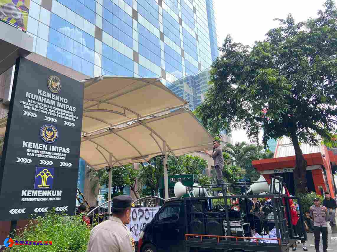 aksi massa terkait dugaan narkoba Lapas Kendari
