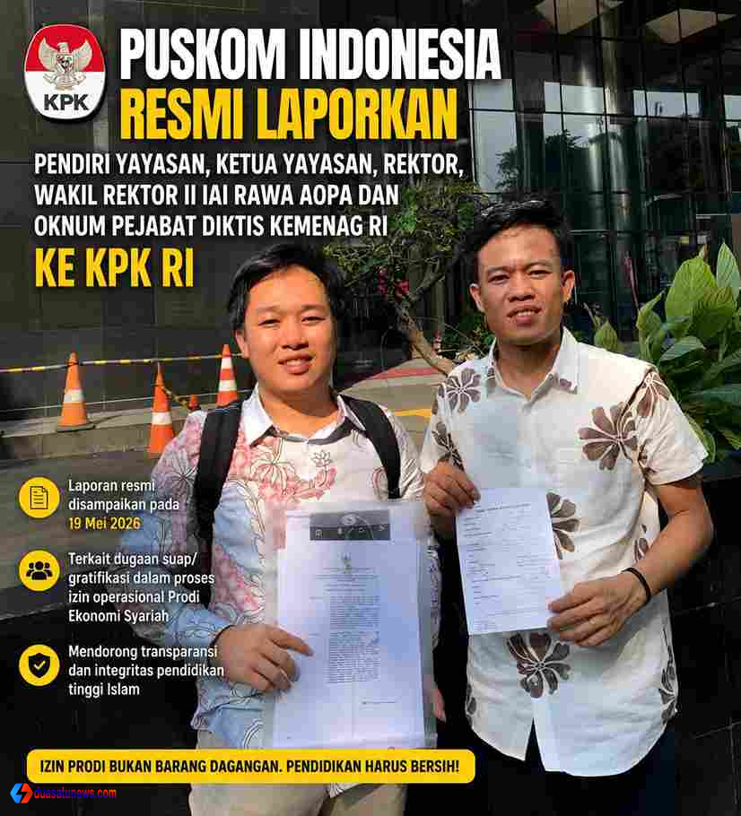 Puskom Indonesia laporkan IAI Rawa Aopa ke KPK terkait dugaan suap izin prodi