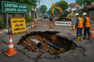 Jalan Amblas Lenteng Agung di Jakarta Selatan yang menjadi sorotan DPRD DKI Jakarta