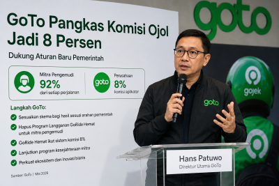“Komisi ojol GoTo turun menjadi 8 persen sesuai aturan pemerintah”