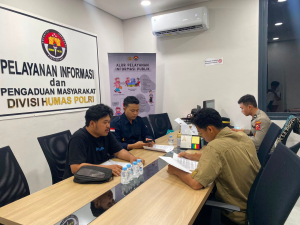 aksi JMHI terkait tambang emas ilegal Bolmut di Mabes Polri