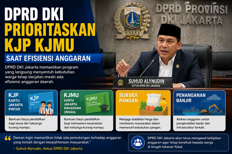 DPRD Prioritaskan KJP KJMU saat efisiensi anggaran untuk menjaga program pendidikan, subsidi pangan, dan penanganan banjir di Jakarta