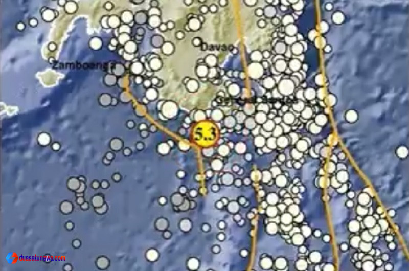Gempa Tahuna Sulawesi Utara M 5,3 berdasarkan data BMKG