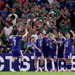 Jepang vs Tunisia 2026 saat pemain Jepang merayakan kemenangan 4-0 di Piala Dunia 2026