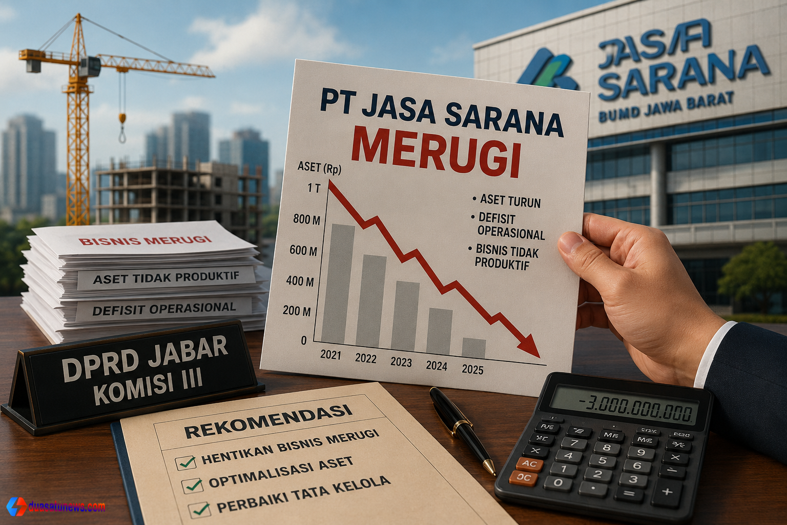 PT Jasa Sarana merugi, DPRD Jawa Barat meminta penghentian bisnis yang merugi dan optimalisasi aset BUMD.