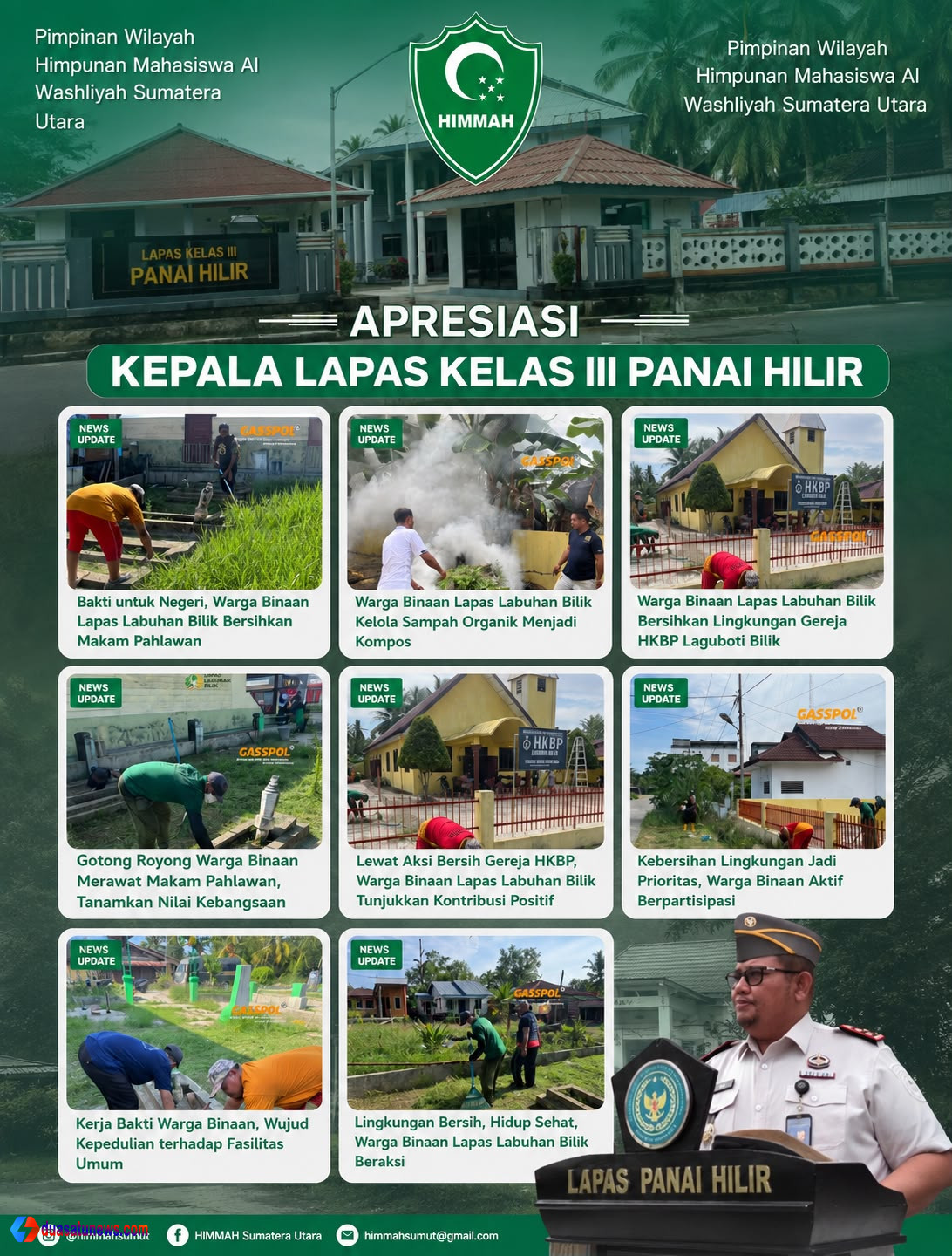 PW HIMMAH Sumut Apresiasi Kepemimpinan Kalapas Labuhan Bilik dalam Membangun Pemasyarakatan yang Humanis dan Berdampak bagi Masyarakat
