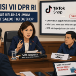 Saldo TikTok Shop UMKM menjadi pembahasan Komisi VII DPR RI terkait penahanan dana pelaku usaha.
