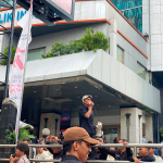 Aksi unjuk rasa terkait Korupsi LPDB-KUMKM di kawasan Kuningan Jakarta Selatan.